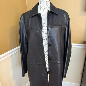 Vintage Nicole Miller New York Black Leather Jacket EUC Size M